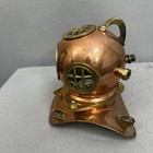 7  Model Scuba Dive Diver Helmet  Copper Brass Nautical Mcm Mid Century D  cor