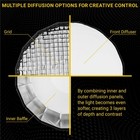 Glow Ez Lock 42  Collapsible Silver Beauty Dish Softbox W bowens Mount Speedring