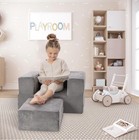 New   Open Box Kids Room Couch Grey Small  Playroom Furniture