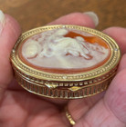 Vintage Estee  Lauder Youth Dew Solid Perfume Compact Mother And Child Cameo