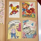 Vtg 50s Greeting Card Scrapbook Cards Valentines Die Cuts Xmas Filled