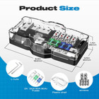 Fused Power Distribution Block Car Audio 4 Way Midi mini-anl  Fuse Block 12v    