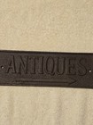 Cast Iron Wall Sign Plaque  antiques  9 1 2  Long X 3 1 2  Wide