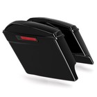 Black 5  Saddlebags 6  X 9 speaker Cutout For Harley Electra Street Glide 14-24