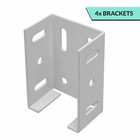 Ohiy Aluminum Fence Bracket For Vinyl Fencing Fits 2-3 4in Rails 4x Brackets