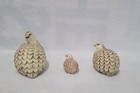 Set Of Three Vintage Ceramic Quail Figurines 