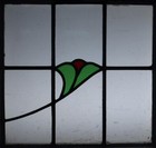 Simple Floral Old English Leaded Stained Glass Window 20 5  X 20 