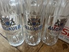 Allgauer Brauhaus Rasdal Beer Stein Mug Drinking Glasses 7    Germany Set Of 6