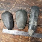 3 Good Old Papua New Guinea Sepik River Stone Axe Adze Heads Oceanic Tribal Art