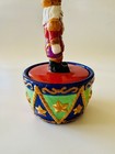Vintage Hp Nutcracker Bowl With Figure Lid  Multi Color  red 