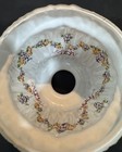 Antique Victorian Reverse Painted Puffy Cased Satin Glass Pendant Lamp Shade