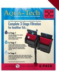 Aqua-tech Ez-change Aquarium Filter  3 Cartridge For 20-40 30-60 Filters 6-pack