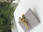 Disney Peter Pan Tinker Bell Gold Tone Figural Pin Vintage