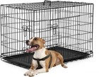 Dog Crate Dog Kennel Cage With Double Door 36 Inch Folding Metal Wire Dog Cag   