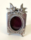 Vintage Elias      Usa Fine Pewter Miniature 1984 Picture Frame 2    With 2 Birds New
