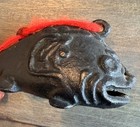 Vintage Japanese Koi Fish Cast Iron Hanging Bell Garden Door Decor
