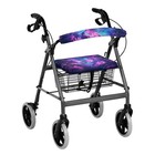 Purple Butterfly Seat Cover For Rollator Walkers - Floral Dust Proof Accessory