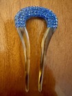 Antique Victorian Hair Comb With Blue Stones