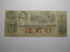  1 1861 Charleston South Carolina Sc Obsolete Currency Bank Note Bill Bank Of Sc