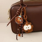 Girls Cute Bag Charm Purple Mini Sneaker Keychain With B-heart Braided Rope