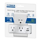 2-ac Outlet And 2-usb Port Slim Surge Protector Wall Tap  Fwc476w New