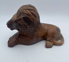 Lion Solid Mahogany Wood Lion Carving Hand Carved Vintage 3 x4 5  Sculpture Ad6