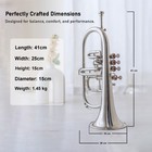 Flugel Horn Nicke Bb Flat 4 Valve With Hard Case Mouthpiece