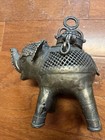 Indian Dhokra Elephant Incense Burner Vintage