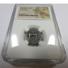280-240 Bc Ngc Ancients Vf - Calabria Taras Ar Didrachm Dolphin Coin  58529a