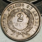 1864 Two Cent Piece 2c Full Motto Ungraded Civil War Date Us Copper Coin Cc28416