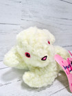 White Lamb Sheep Bean Bag Plush Stuffed Animal Pink Eye Lay Beani Hopper Vtg 70s