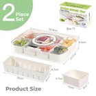 Luxear 2pack 8-compartment Snackle Box - Airtight Leakproof Divided Food Tray Wi