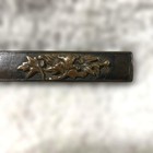 Antique Japanese Sword Fitting Kozuka Copper With Inlaid Samurai Katana Vintage