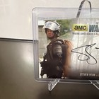 Walking Dead Season 4 - Steven Yeun As Glenn Rhee Black Foil Autograph         sy2