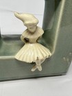 Vtg Cameron Clay Pottery Pixie Elf Sitting Gray Cubist Planter Vase Wall Pocket