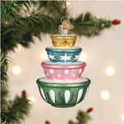 Old World Christmas Blown Glass Tree Ornament  Stacked Mixing Bowls