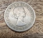 1956 Great Britain Two 2 Shilling Queen Elizabeth Ii Coin - Vintage England Coin