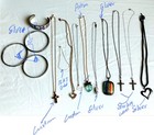 Mixed Jewelry Lot Sterling 925 Avon Mexico Silver Gold Filled Necklaces