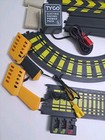 70  Piece Lot Set Tyco Slot Car Racing Tracks Curve Straight Controllers Power 