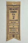 1910 Rescue Engine Co 2 Jamestown Ny At Fredonia Convention Ribbon 6 75 h Ecru