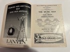 Playbill From The Music Man Majestic Theatre  1960- Jack Irwin