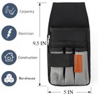 Small Electrician Tool Pouch With Metal Belt Clip  5 Pockets Work Organizer