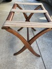 Vtg Wooden Folding Luggage Suitcase Rack Hotel Stand Nl