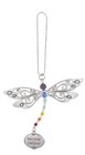 Ganz Dragonfly Car Charm  live Your Purpose  7 Colored Chakra Stones  card