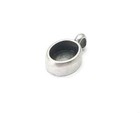 5 Pcs Oval Pendant Blank Resin Bezel Silver Plated Epoxy Frame  8x6mm  G28205