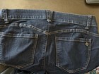Democracy Ab Solution Bermuda Denim Shorts Dark Wash Stretch Cuffed Mid Rise
