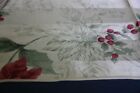Christmas Holiday Tablecloth   Napkins Macys Poinsettia White Red