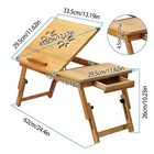 Portable Laptop Desk Lap Bed Tray Heavy Duty Adjustable Table Stand Bamboo Desk
