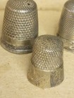 Vintage Lot Of Sterling Silver Thimbles Sizes 9 11 12