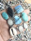 Amazonite   Mix Rings Lot 925 Sterling Silver Plated Gemstone Bulk Jewelry